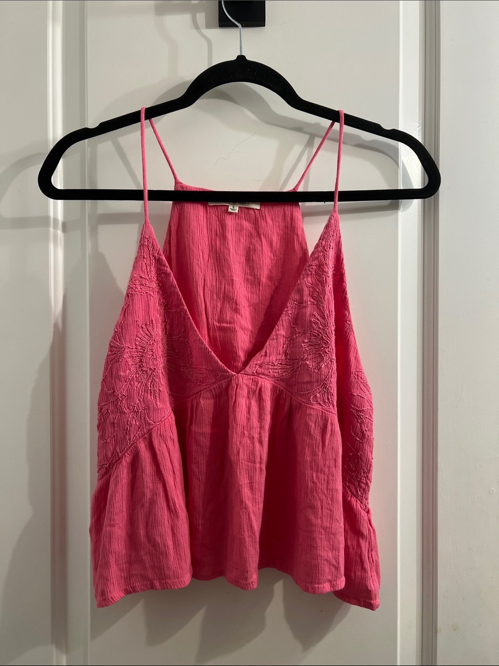 Rip Curl Pink Embroidered V-Neck Camisole Tank